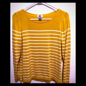 Old Navy yellow gold strip sweater